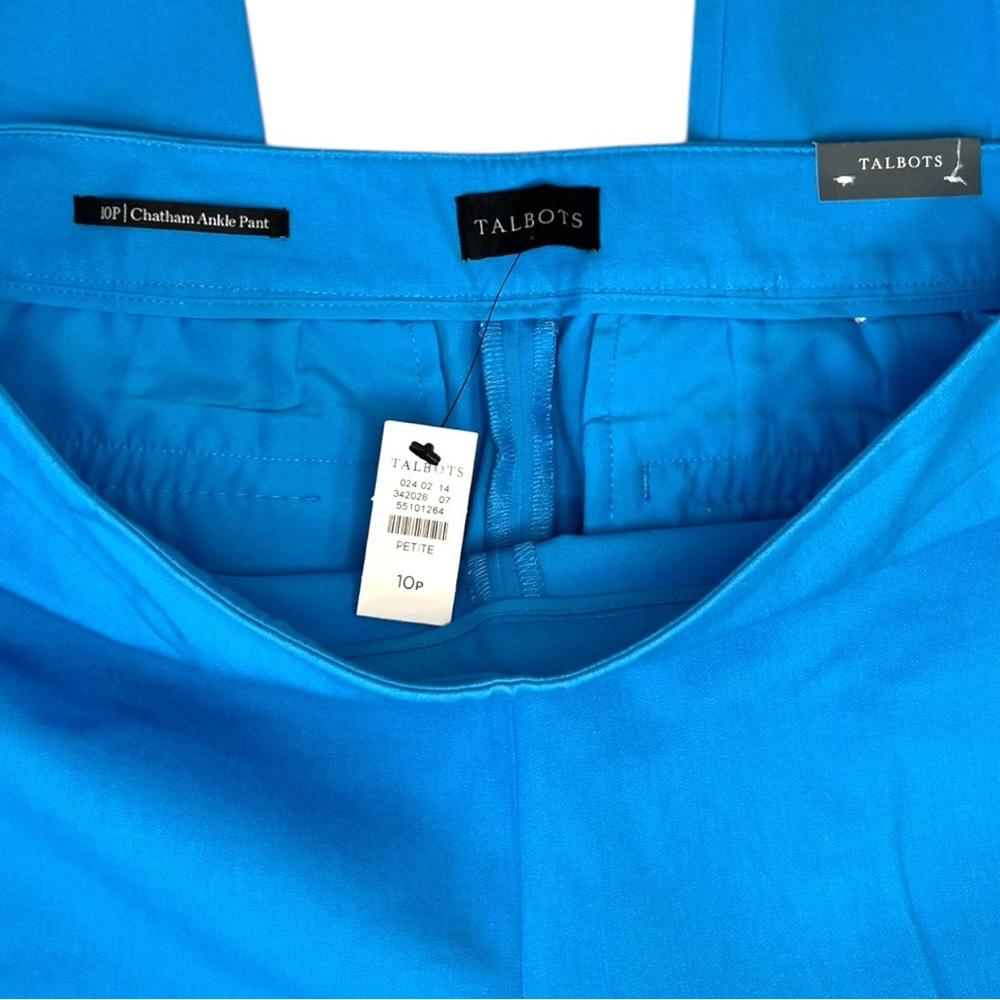 Talbots Chatham Ankle Pant Size 10P in Bright Blue - Picture 7 of 8